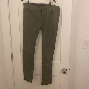 H&M 34x34 super skinny Jeans: Olive green